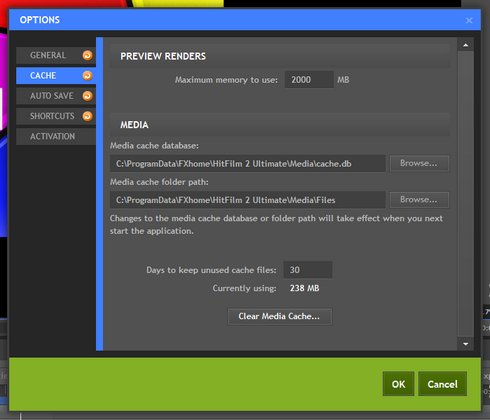 cache options