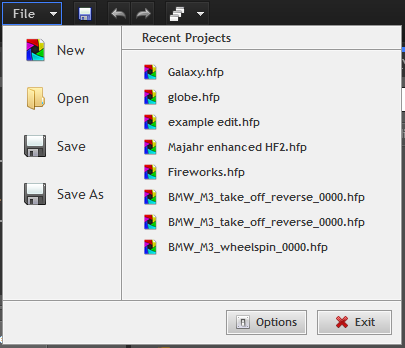 file menu