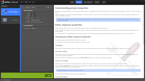 project screen