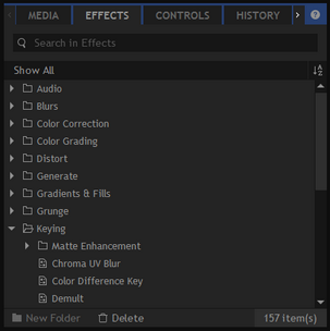 Effects panel