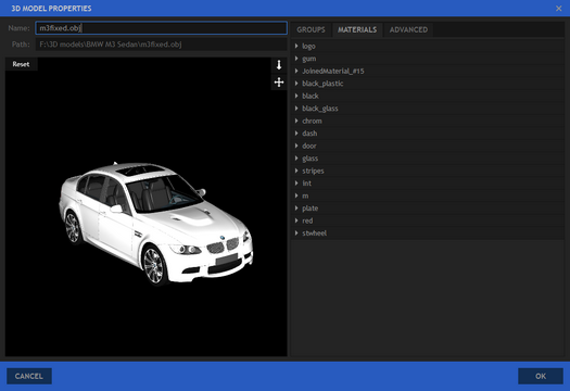 3D object import