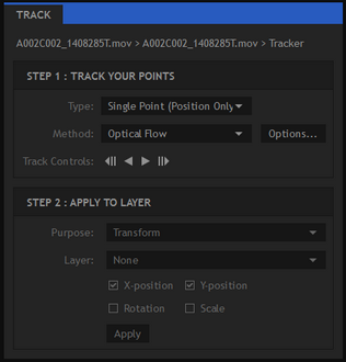 Tracking panel