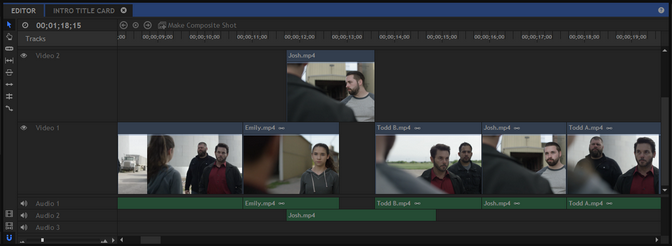 Editor timeline