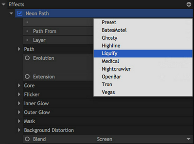 Presets-list