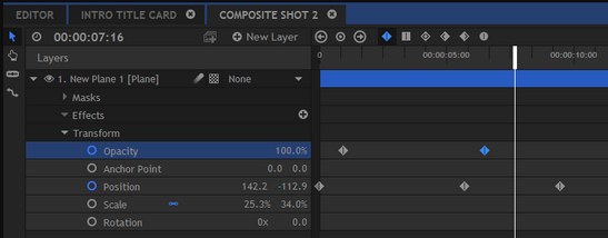 keyframe row view