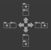 4-way placement icon