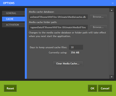 cache options