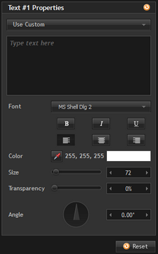 text properties